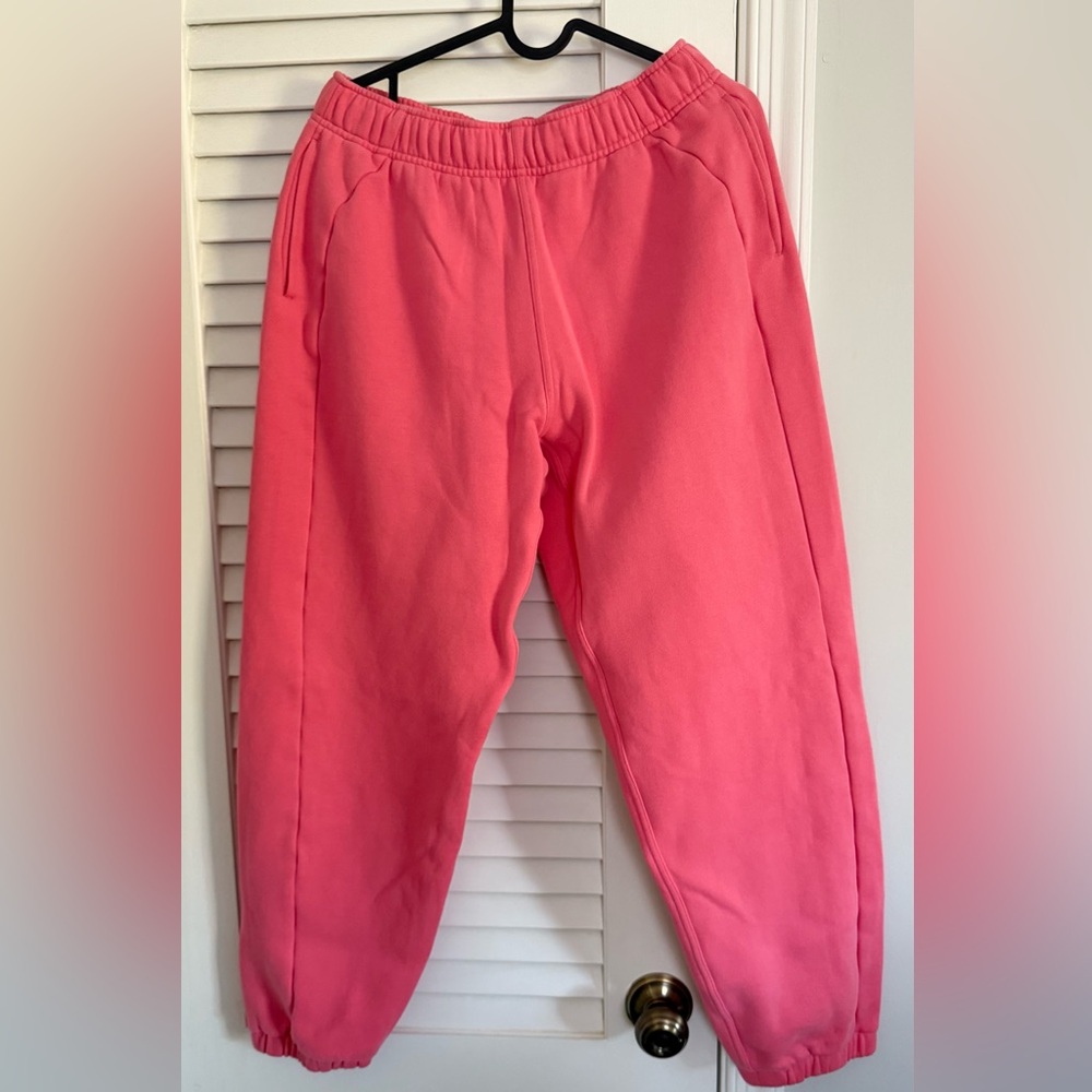 Lululemon Womens Sakura Pink Oversized mid-rise scuba jogging bottoms size Small